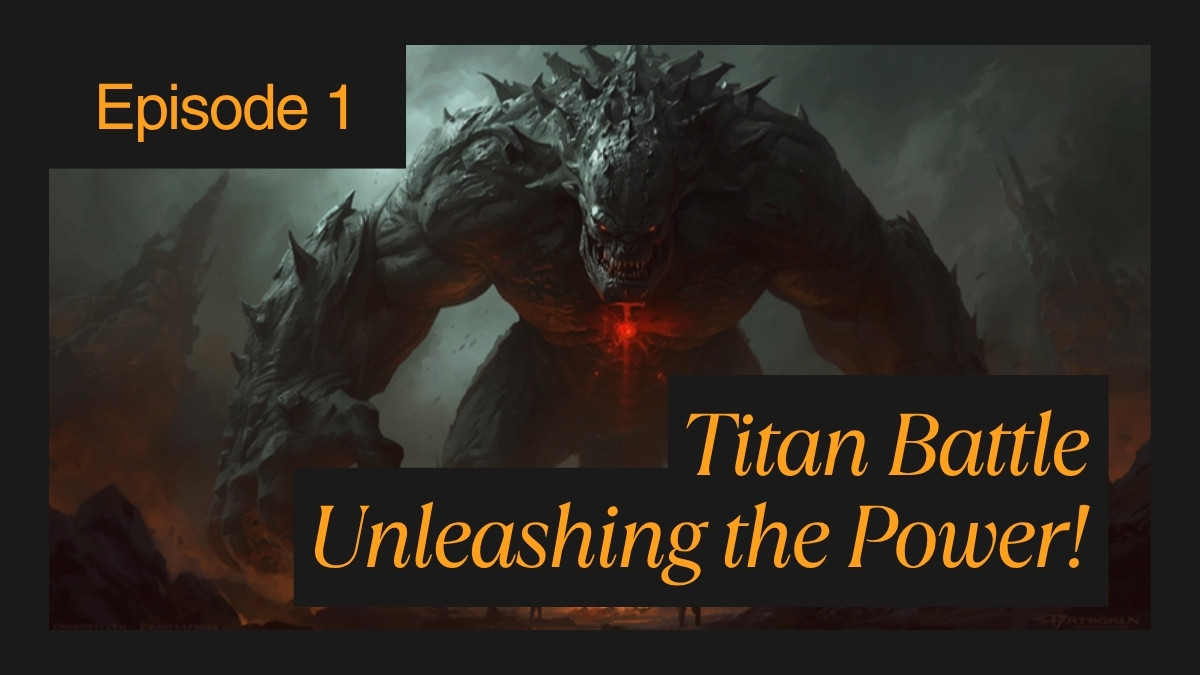 Glowing weak point on titan boss during battle